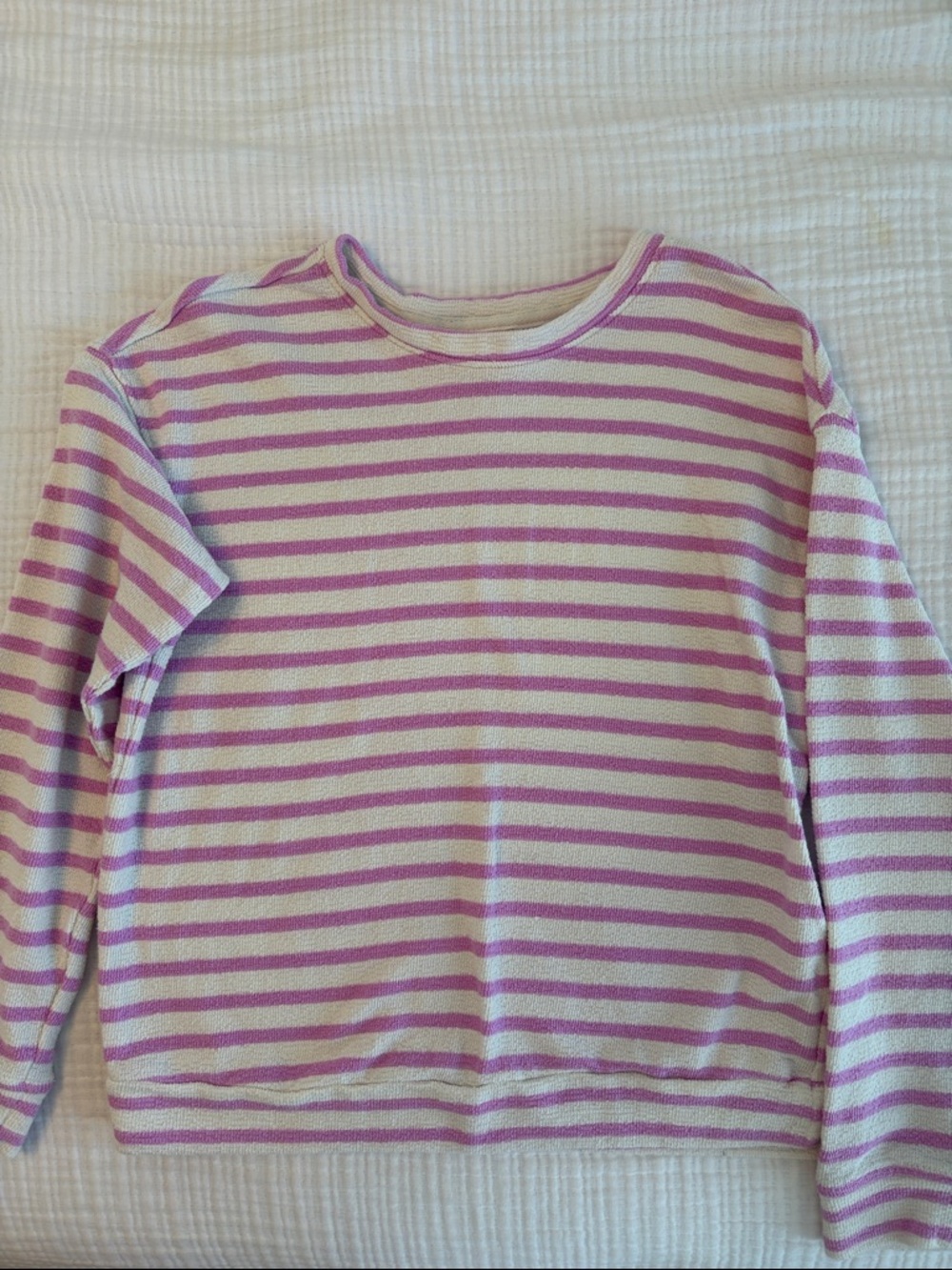 Cat & Jack terry Striped Top in Purple and white